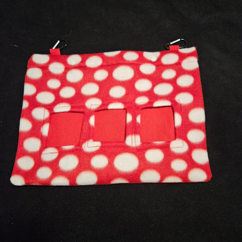 Hay Bags Large - Fleece/Cotton (Red Spots)
