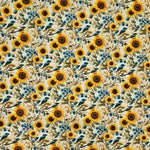 Cotton - Sunflowers & Birds