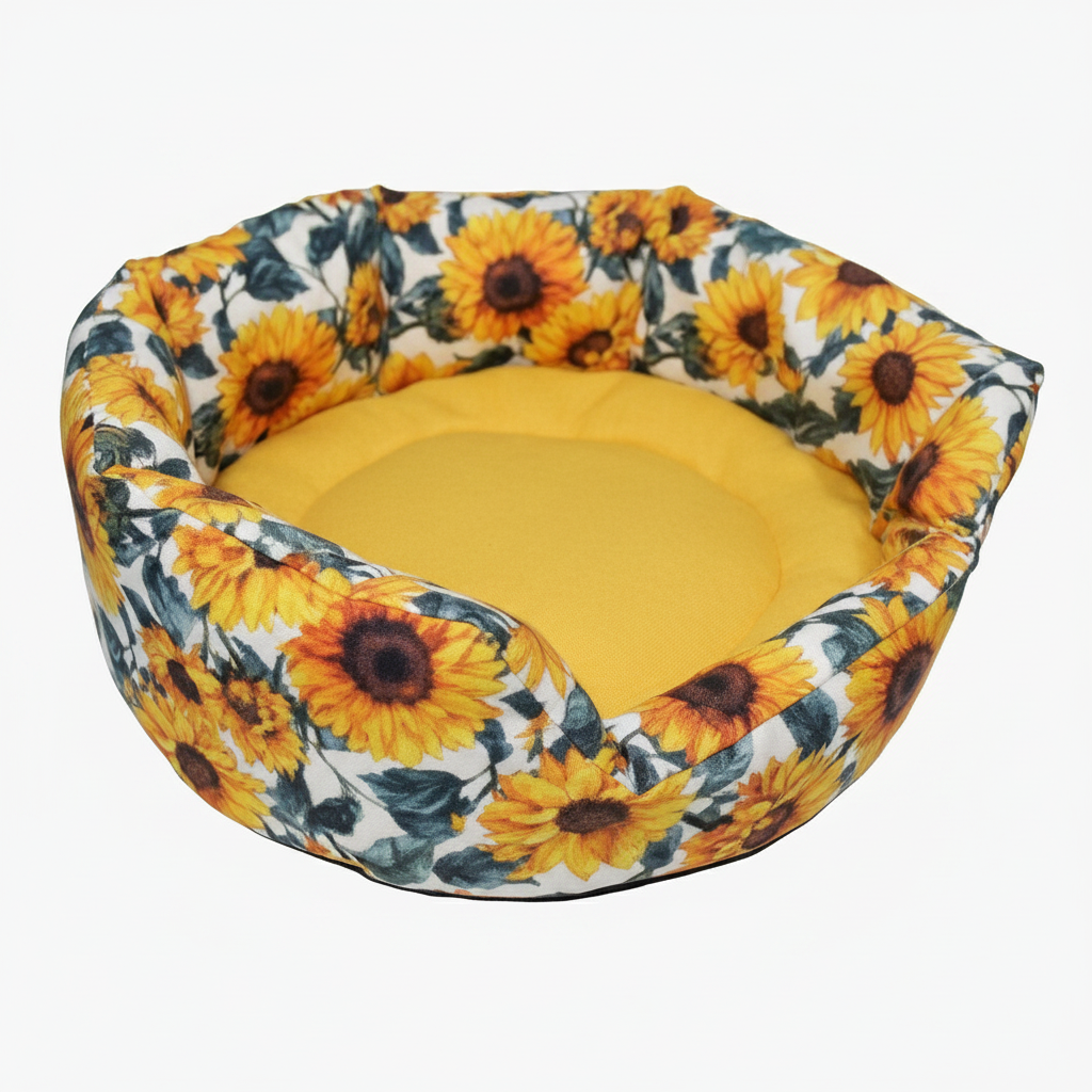 Cuddle Cup in Sunflowers fabric with yellow inner