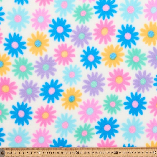 Fleece - Daisies Pastel
